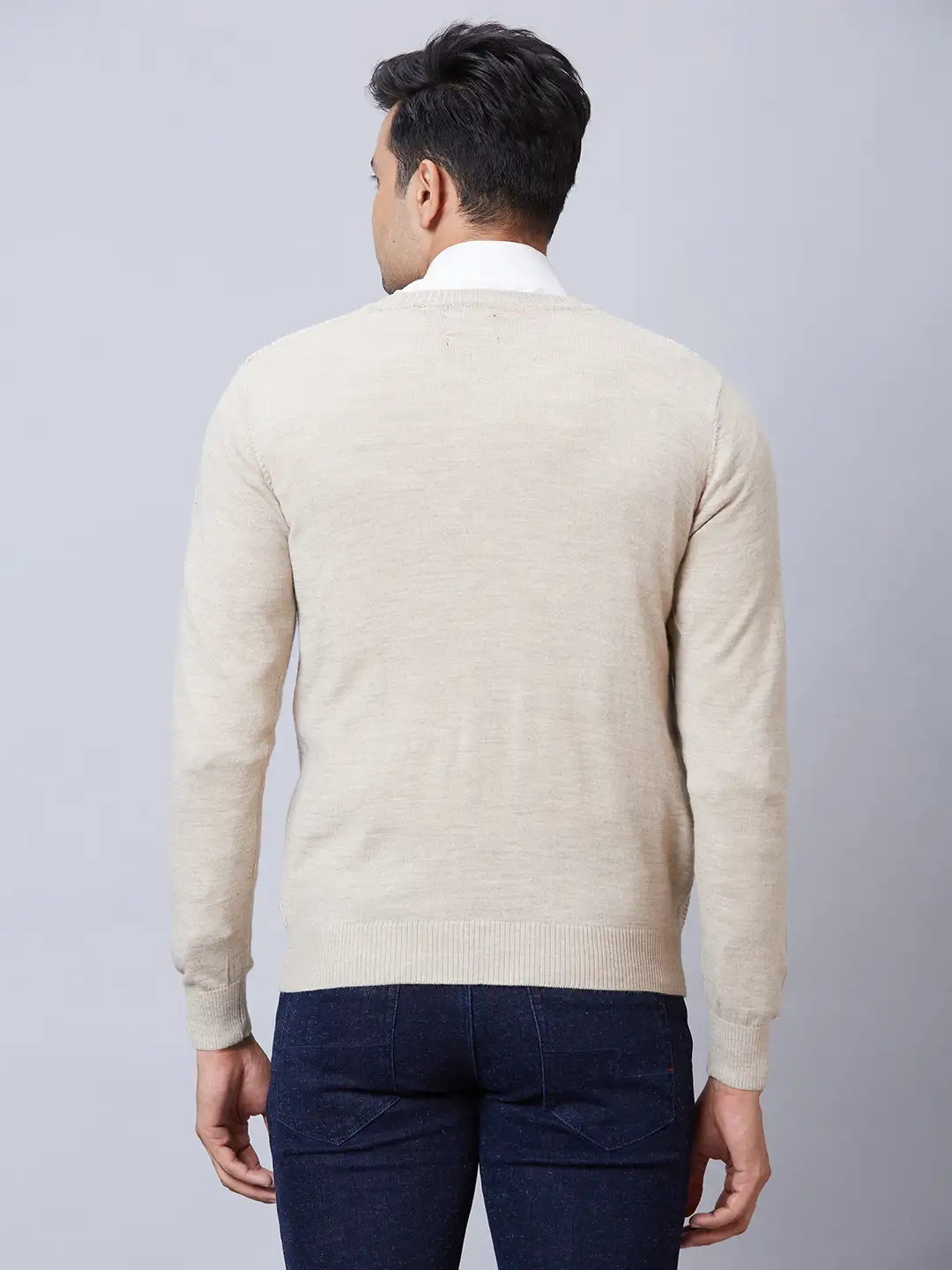 Men Fawn Wrapper Acrylic Blend Full Sleeve Sweaters - Image 4