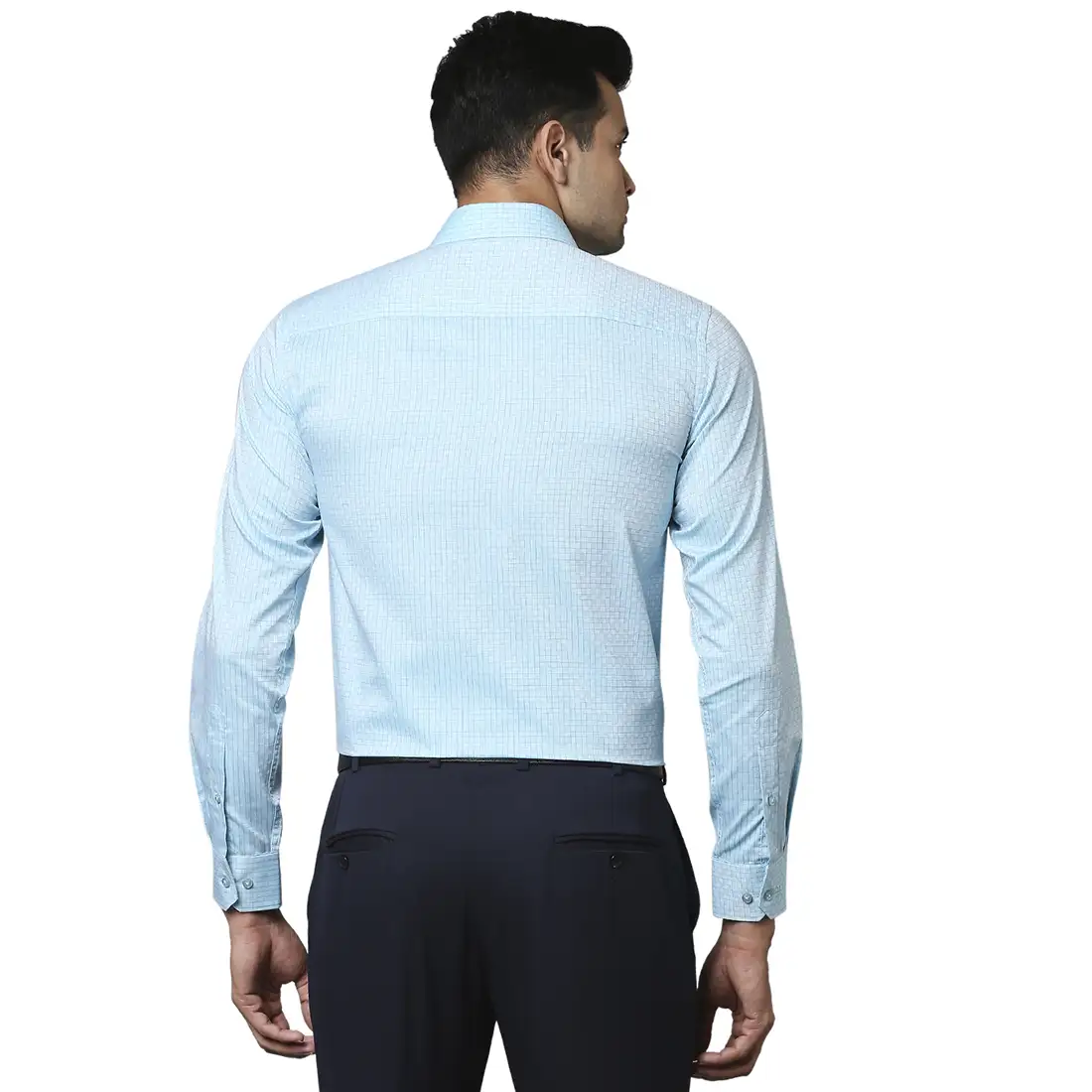 Men Green Contemporary Fit Checks Cotton Full Sleeve Shirts - Image 4
