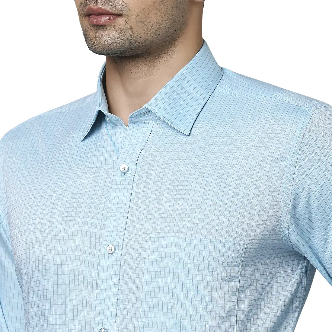Men Green Contemporary Fit Checks Cotton Full Sleeve Shirts - Image 6