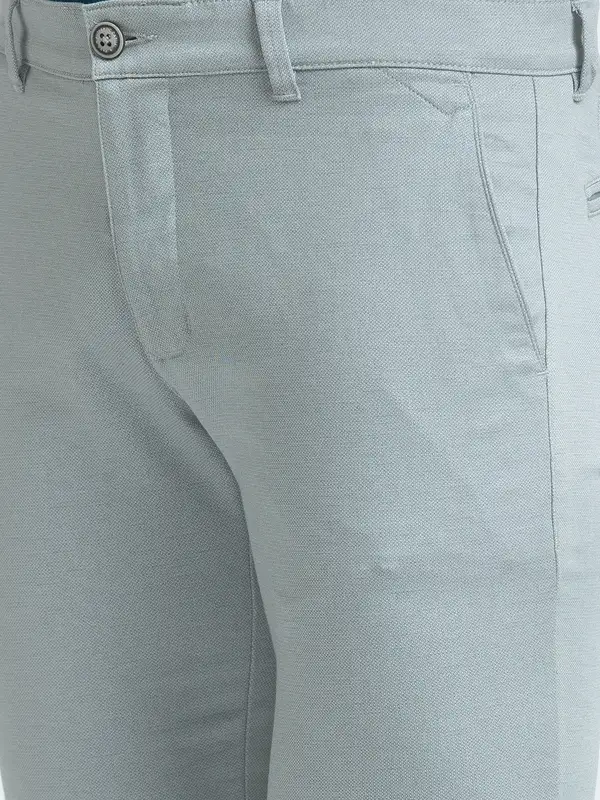 Men Green Lrt Fit Print Cotton Blend Trouser - Image 6