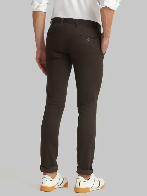 Men Green Lrt Fit Print Cotton Blend Trouser - Image 4