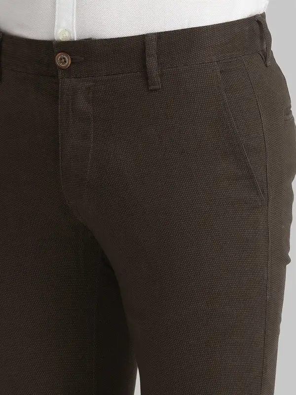 Men Green Lrt Fit Print Cotton Blend Trouser - Image 6