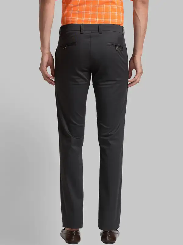Men Green Lrt Fit Solid Cotton Blend Trouser - Image 4