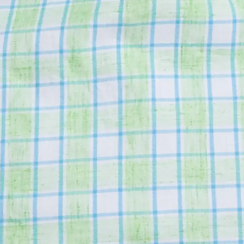 Men Green Slim Fit Checks Cotton Blend Full Sleeve Shirts - Image 7