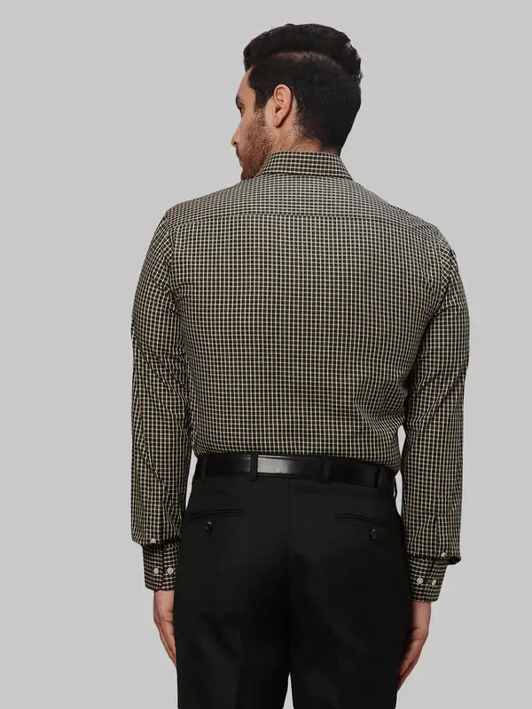 Men Green Slim Fit Checks Cotton Shirts - Image 4