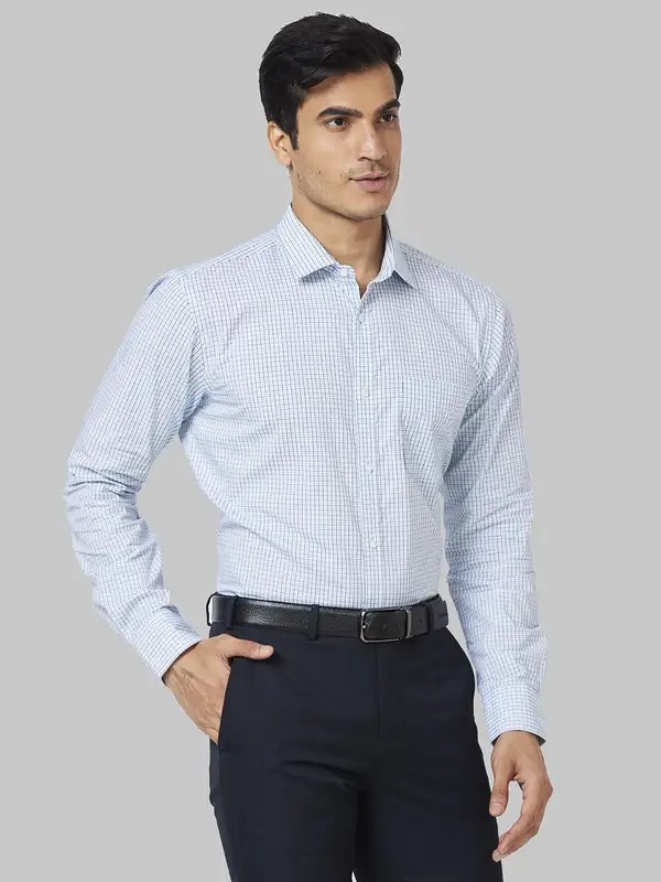 Men Green Slim Fit Checks Cotton Shirts - Image 2