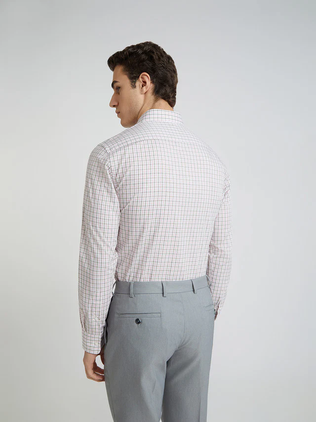 Men Green Slim Fit Checks Cotton Shirts - Image 4