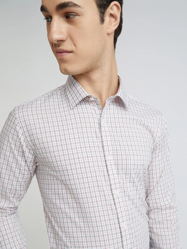 Men Green Slim Fit Checks Cotton Shirts - Image 6