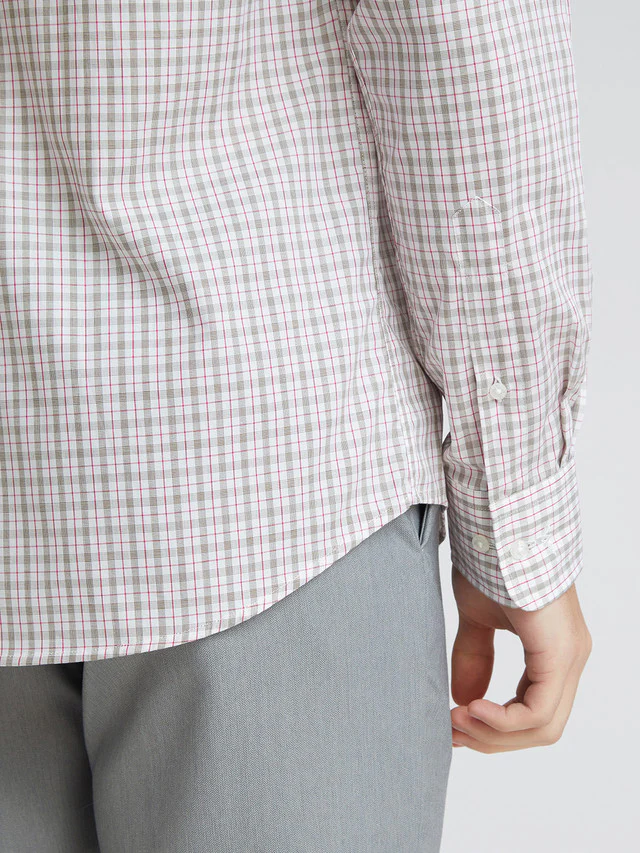 Men Green Slim Fit Checks Cotton Shirts - Image 7