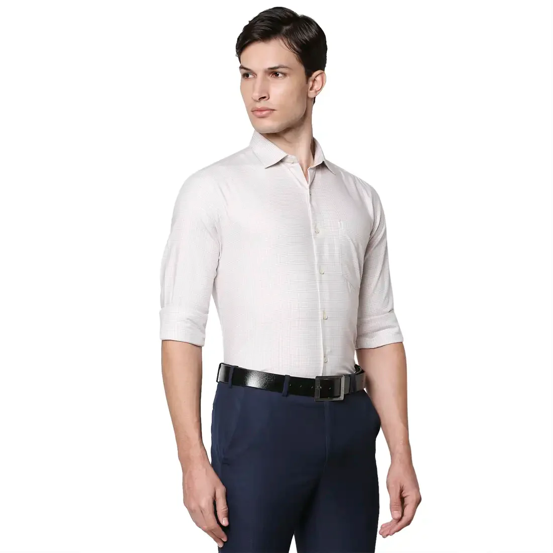 Men Green Slim Fit Checks Cotton Shirts - Image 2