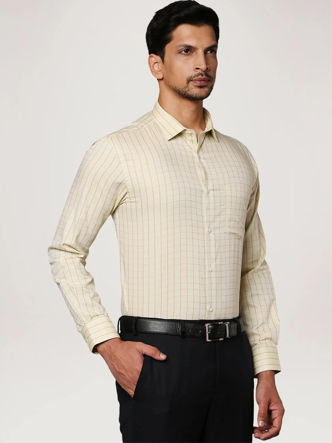 Men Green Slim Fit Checks Cotton Shirts - Image 5