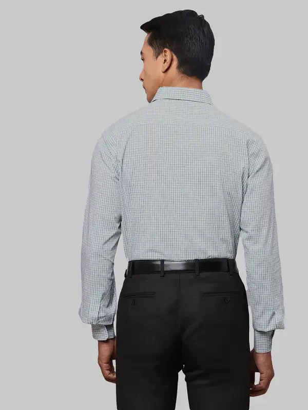 Men Green Slim Fit Checks Cotton Shirts - Image 4