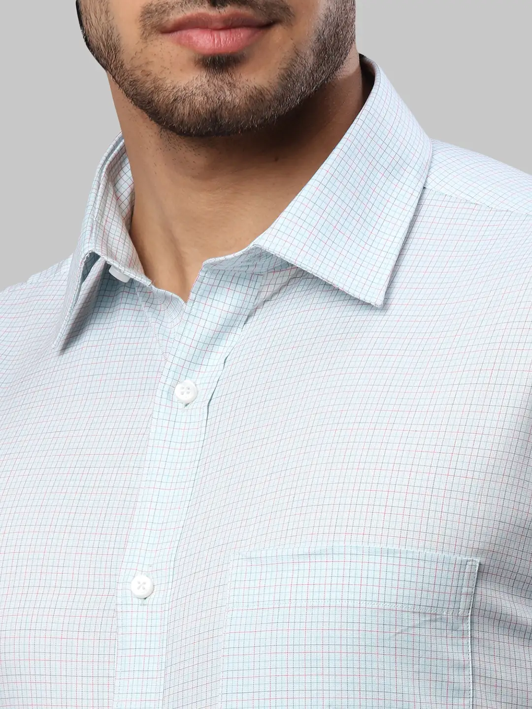 Men Green Slim Fit Checks Cotton Shirts - Image 6