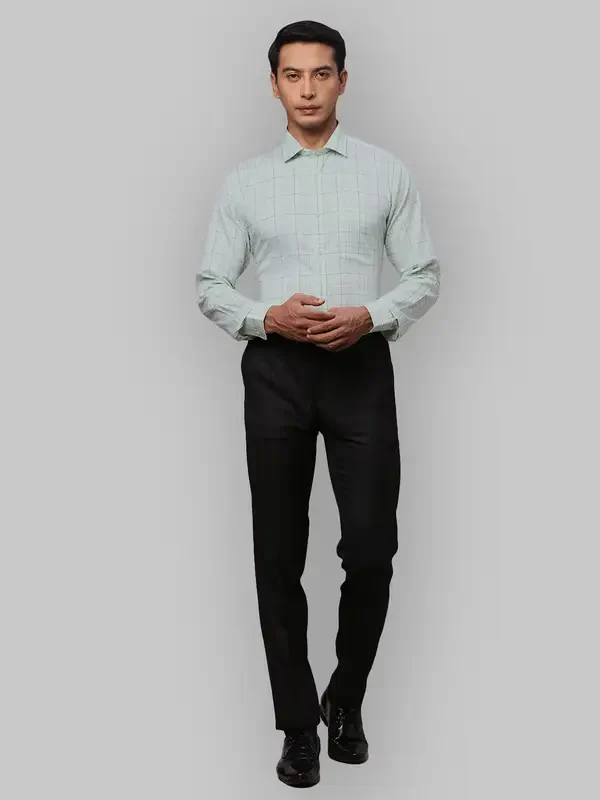 Men Green Slim Fit Checks Cotton Shirts - Image 5