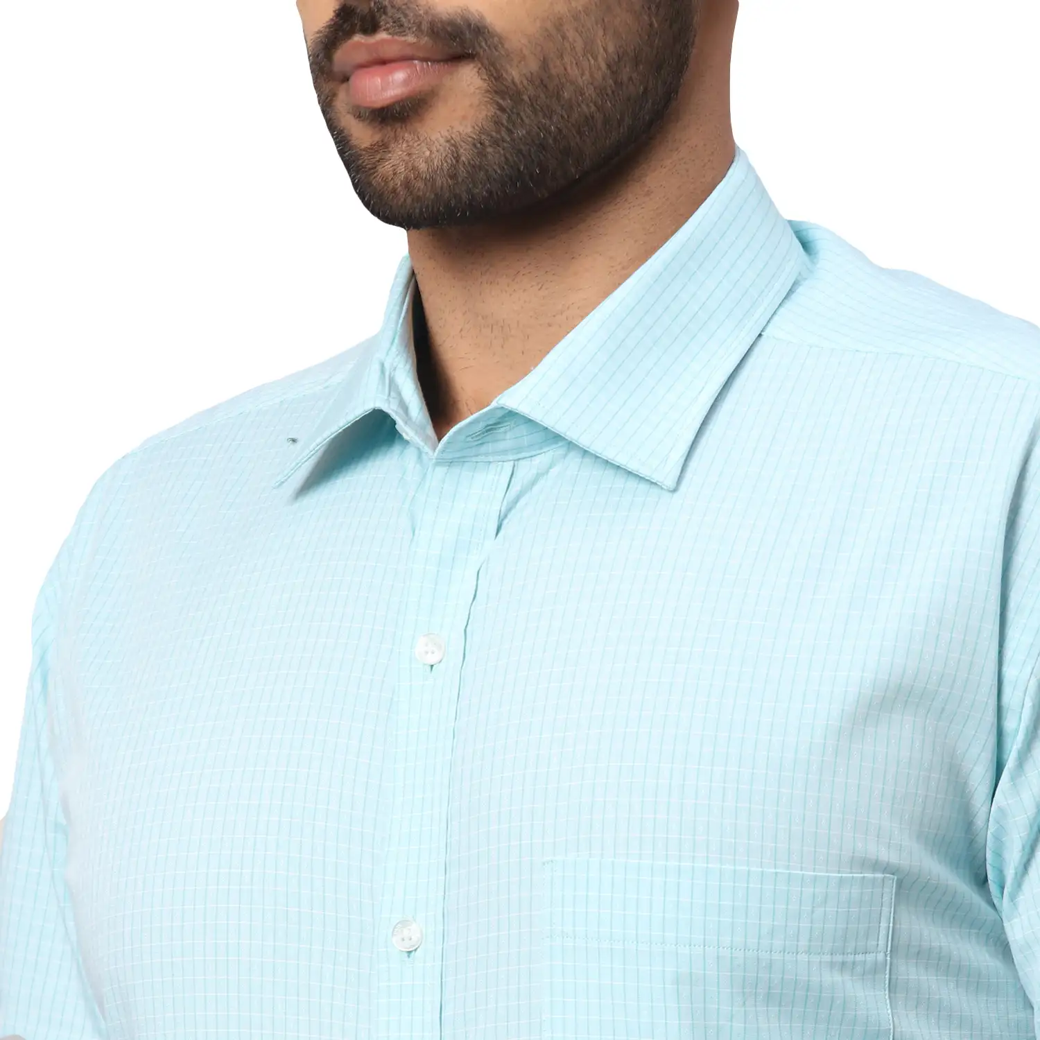 Men Green Slim Fit Cotton Shirts - Image 6
