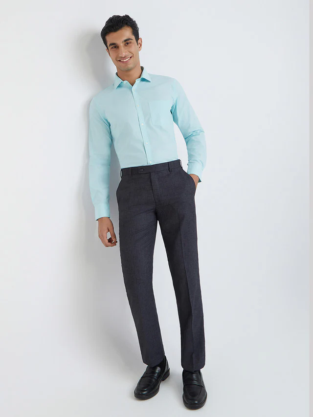 Men Green Slim Fit Fil-A-Fil Cotton Shirts - Image 6