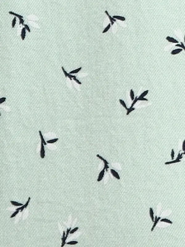 Men Green Slim Fit Print Cotton Full Sleeve Shirts - Image 7