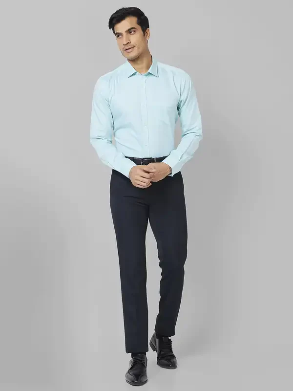 Men Green Slim Fit Stripe Cotton Shirts - Image 5