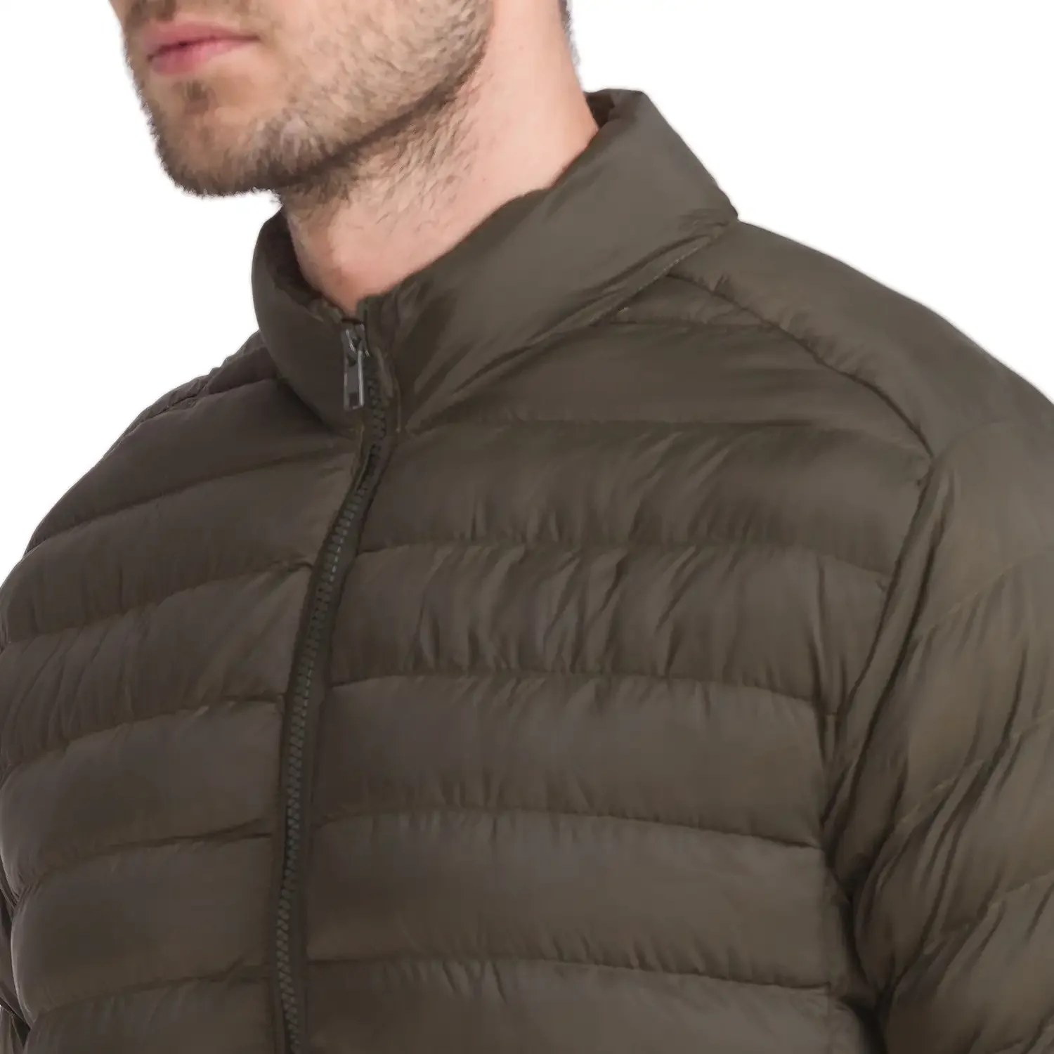 Men Green Solid Polyester Full Sleeve Jackets - Image 6