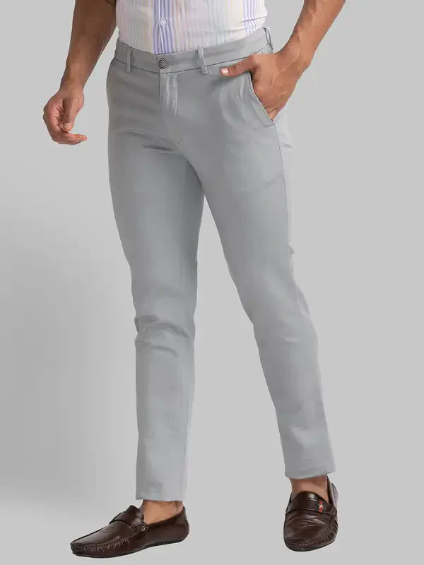 Men Green Super Slim Fit Print Cotton Blend Trouser - Image 3