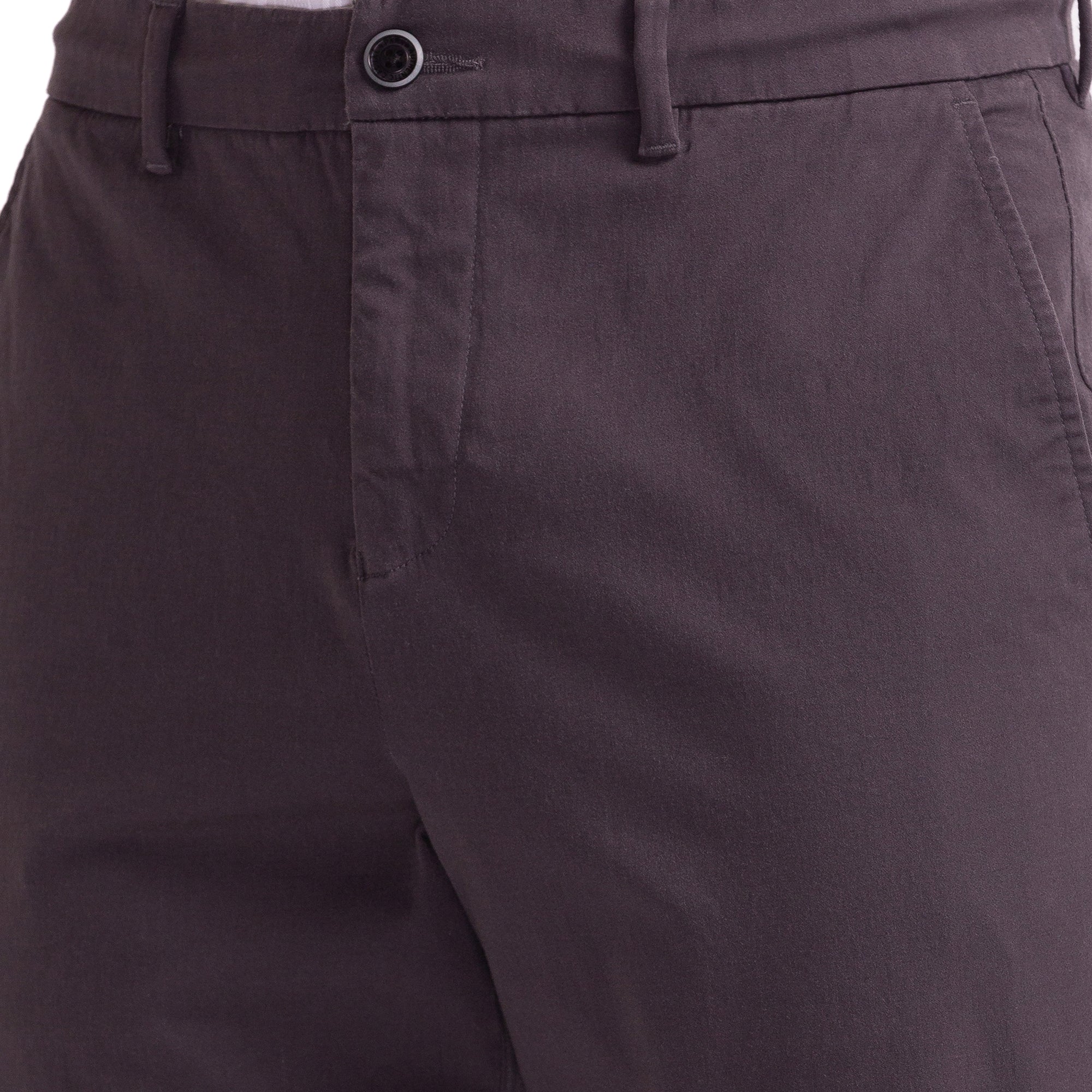 Men Grey Carrot Fit Solid Cotton Blend Trouser - Image 6
