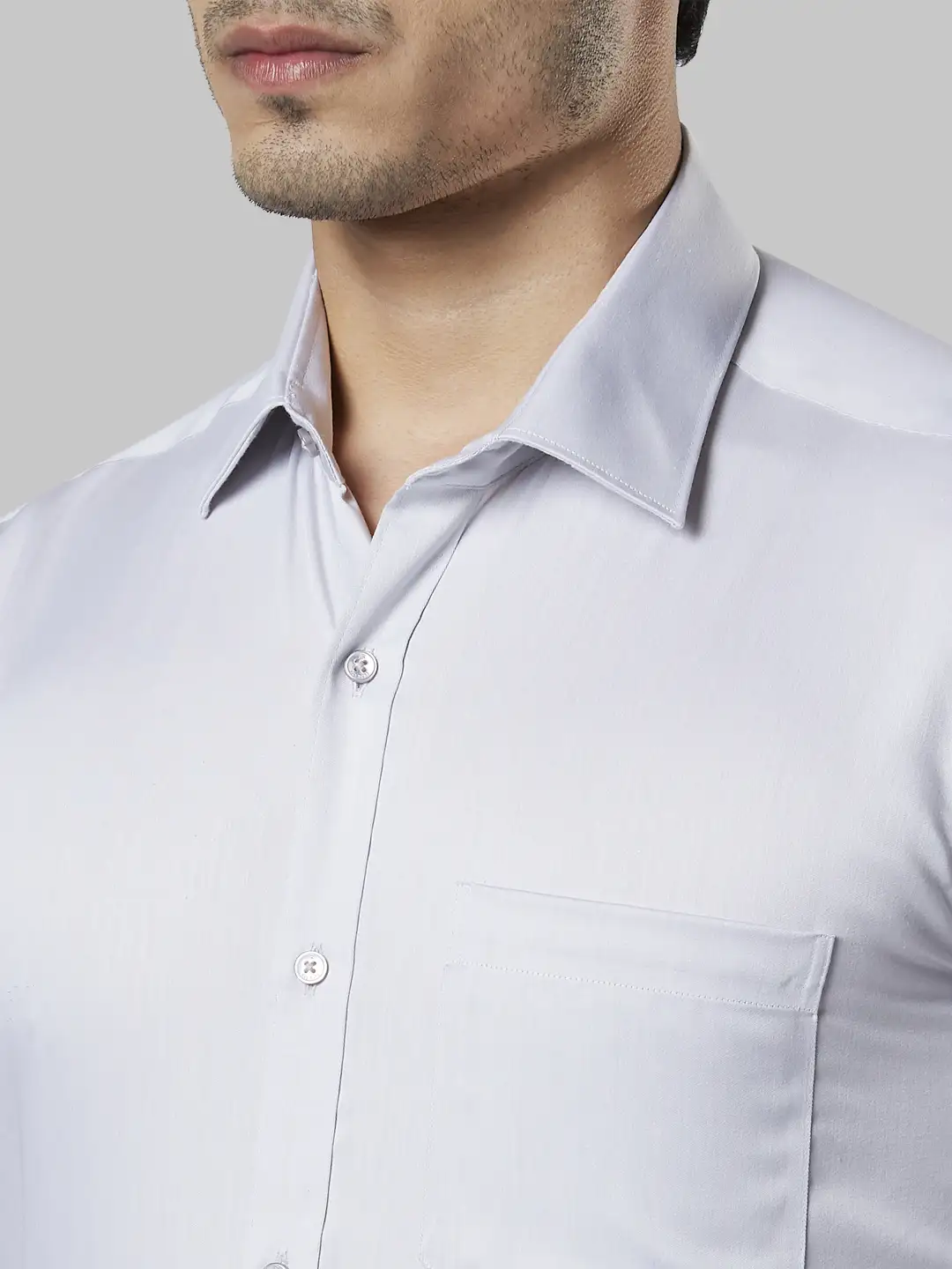 Men Grey Contemporary Fit Cotton Shirts - Image 6