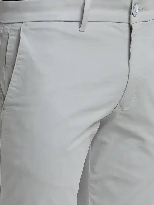 Men Grey Lrt Fit Rfd Cotton Blend Trouser - Image 6