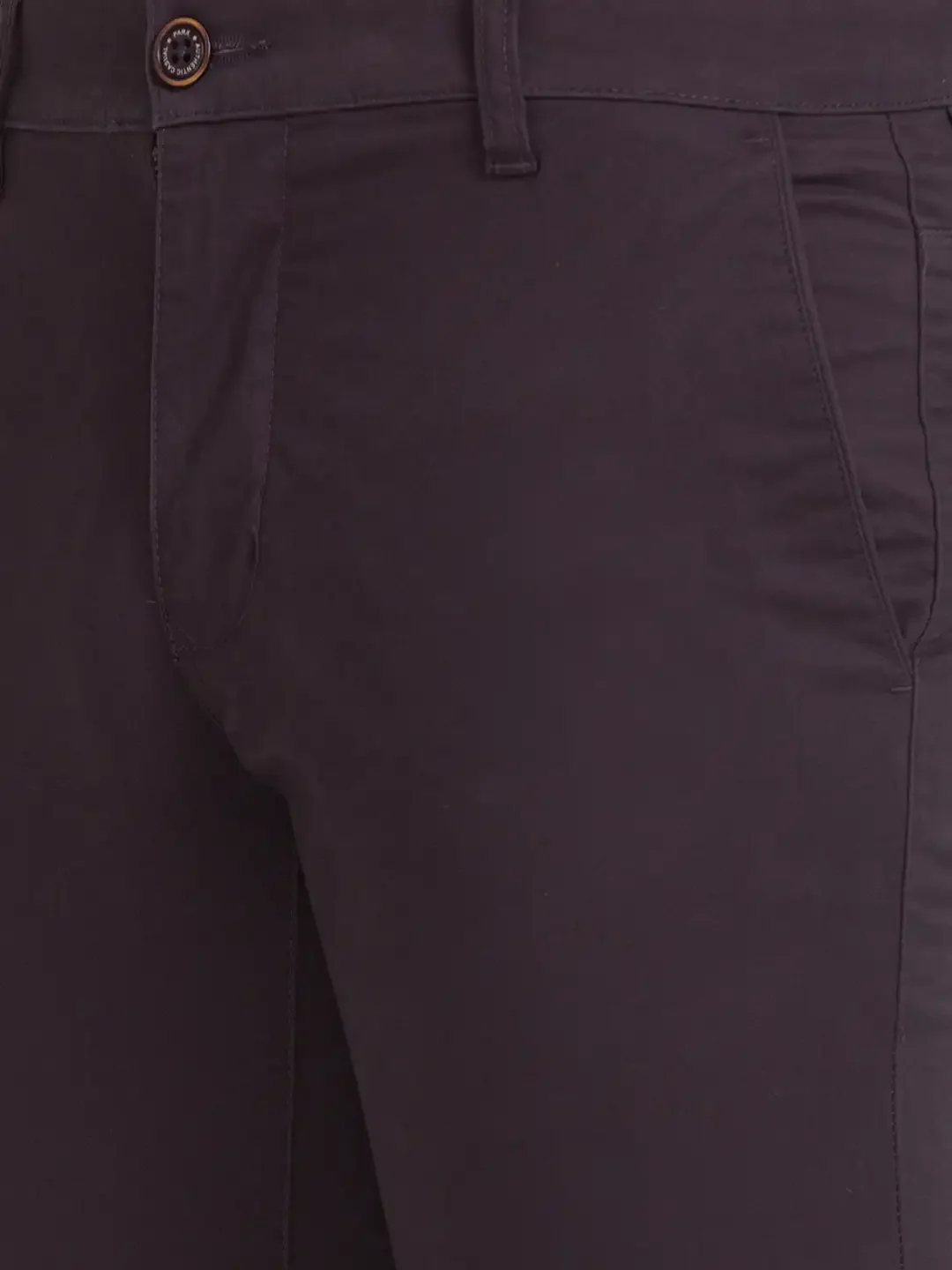 Men Grey Lrt Fit Solid Cotton Blend Trouser - Image 6