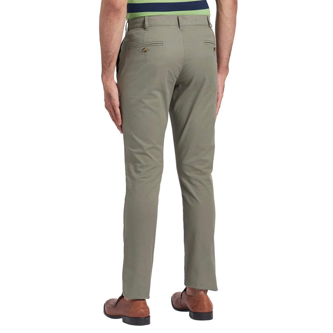 Men Grey Nuvo Fit Solid Cotton Blend Trouser - Image 4