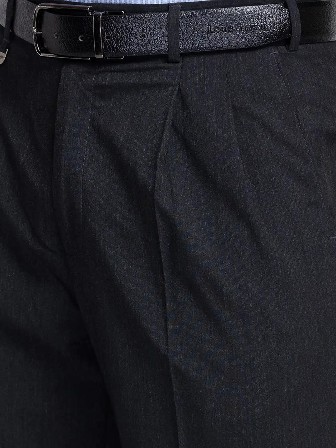 Men Grey Pick-A-Pick Polyester Blend Trouser - Image 6