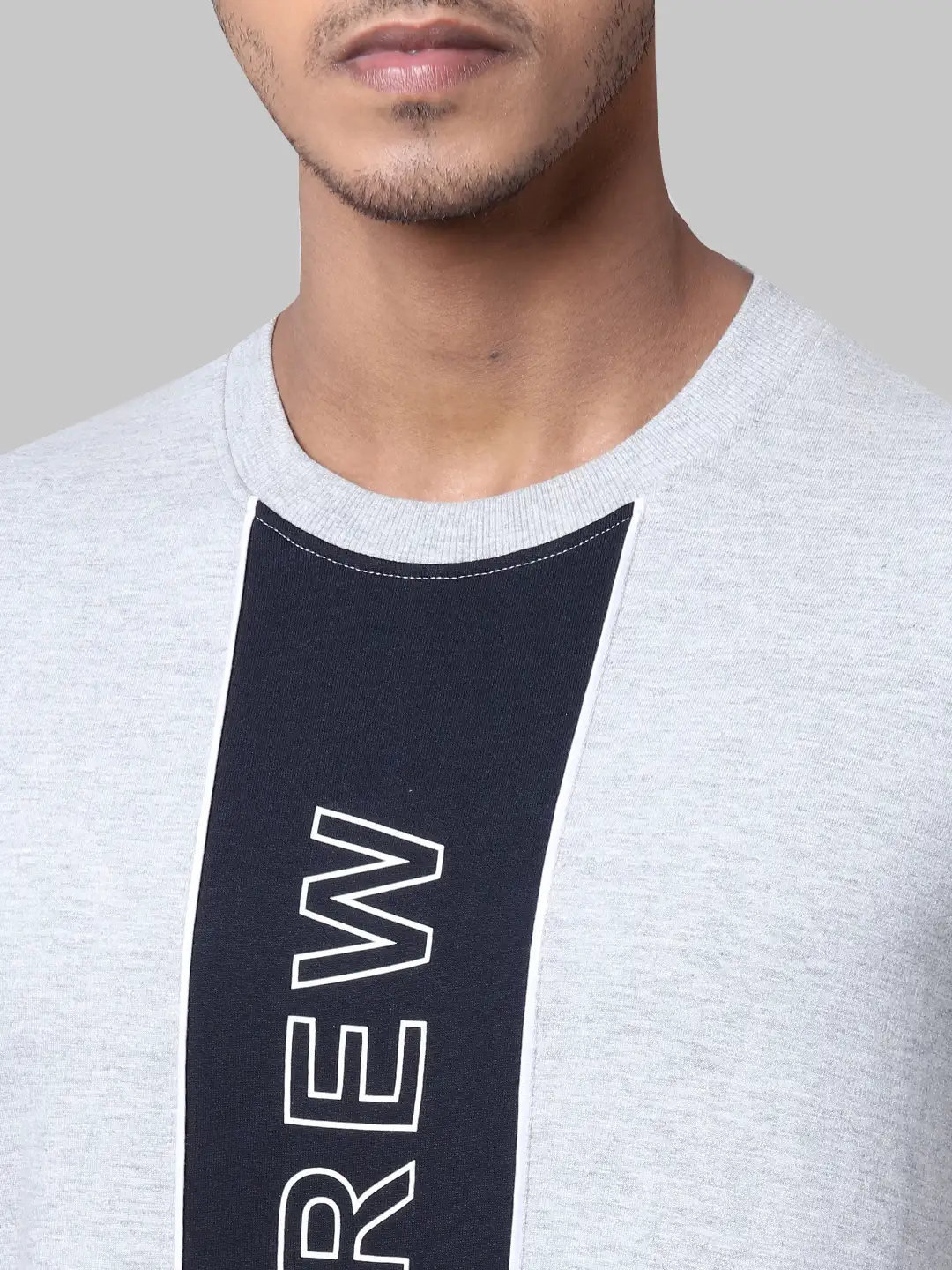 Men Grey Regular Fit Graphic Cotton Polyester Blend Sweatshirts - Image 6