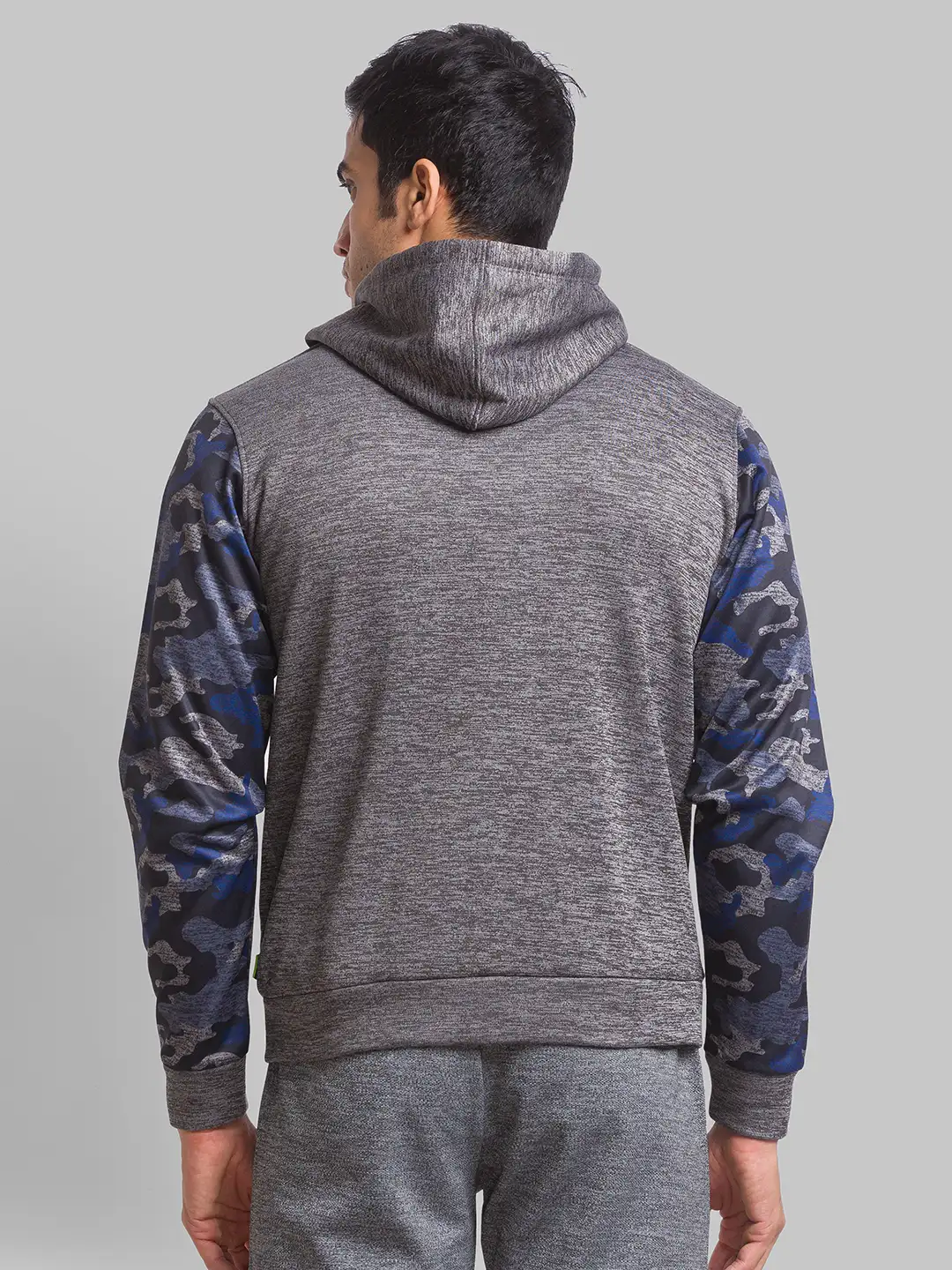 Men Grey Regular Fit Jacquard Cotton Polyester Blend Sweatshirts - Image 4
