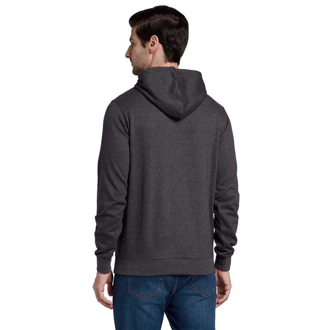 Men Grey Regular Fit Print Cotton Polyester Blend Sweatshirts - Image 4