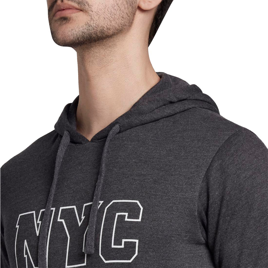 Men Grey Regular Fit Print Cotton Polyester Blend Sweatshirts - Image 6