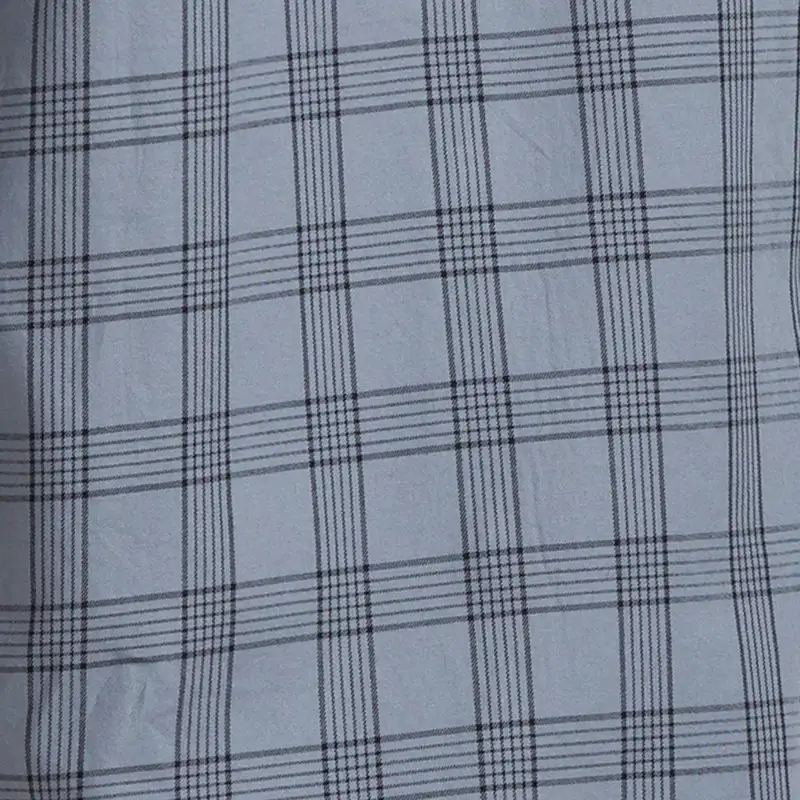 Men Grey Slim Fit Checks Cotton Full Sleeve Shirts - Image 6