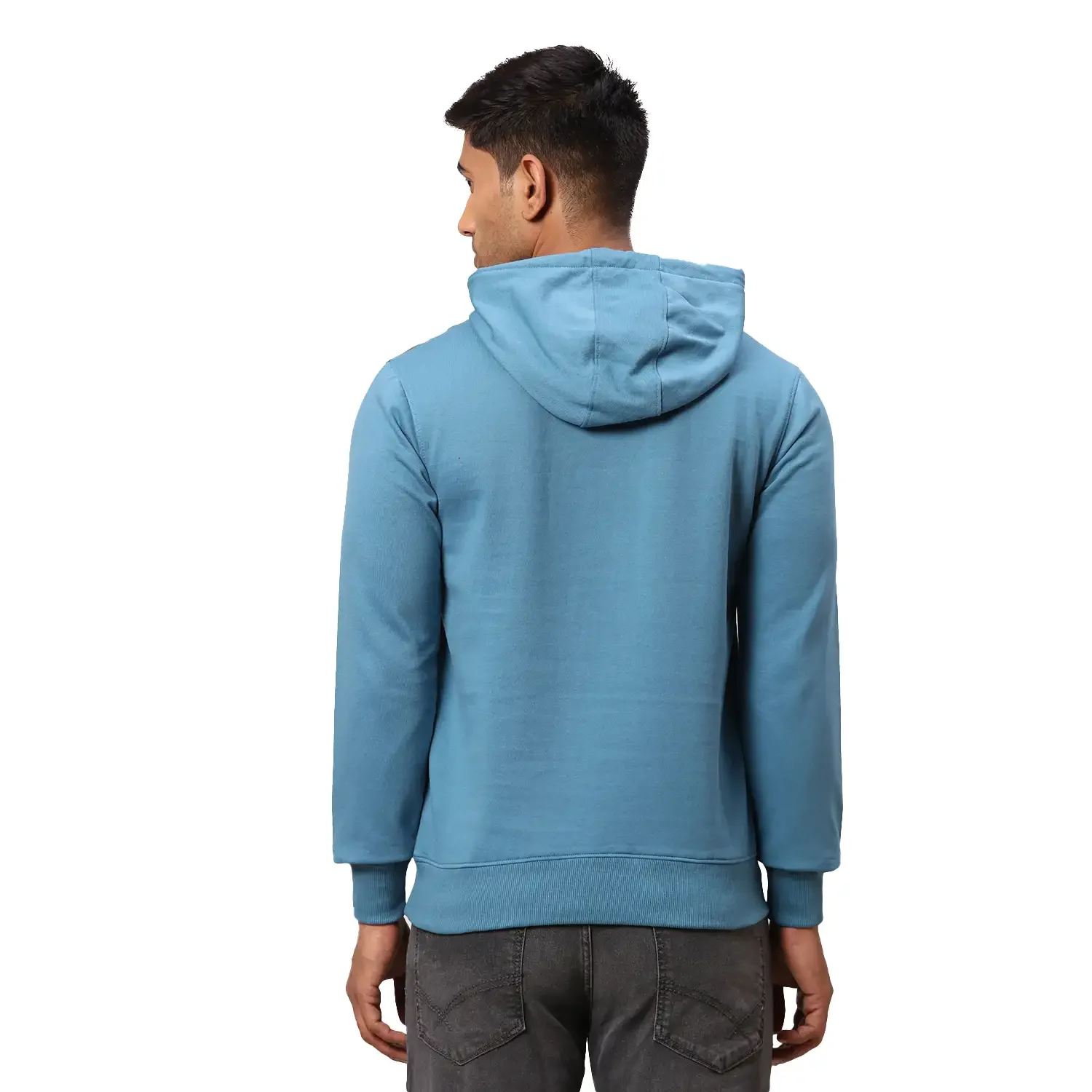 Men Grey Slim Fit Print Polyester Blend Sweatshirts - Image 4