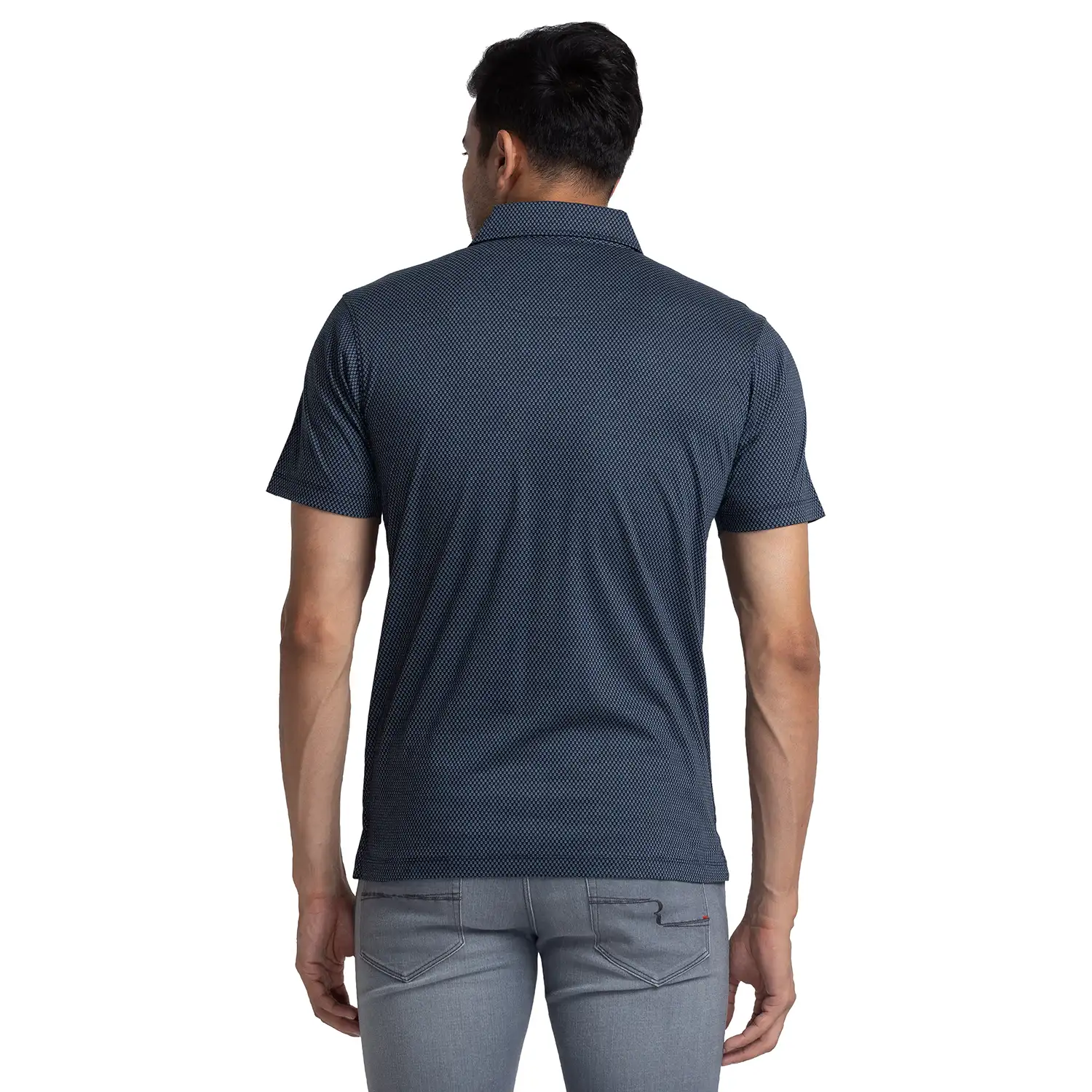 Men Grey Slim Fit Solid Cotton Blend Jeans - Image 4