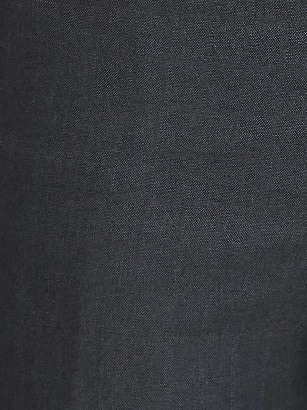 Men Grey Smart Fit Checks Polyester Blend Trouser - Image 7