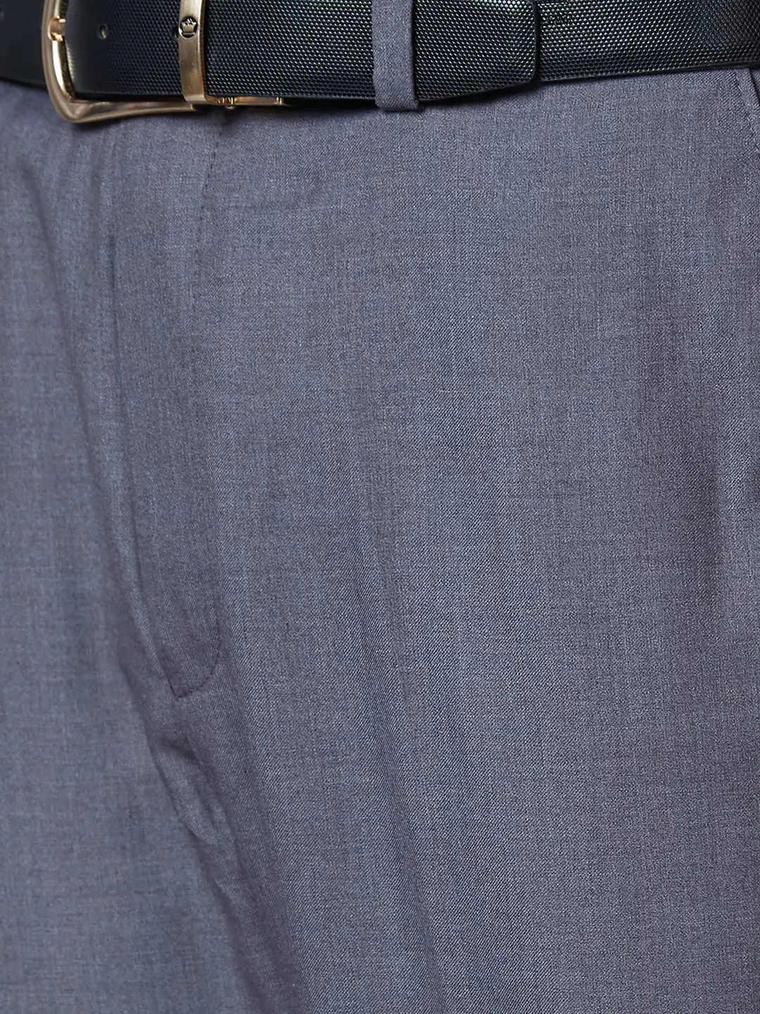 Men Grey Smart Fit Solid Terylene Blend Trouser - Image 6