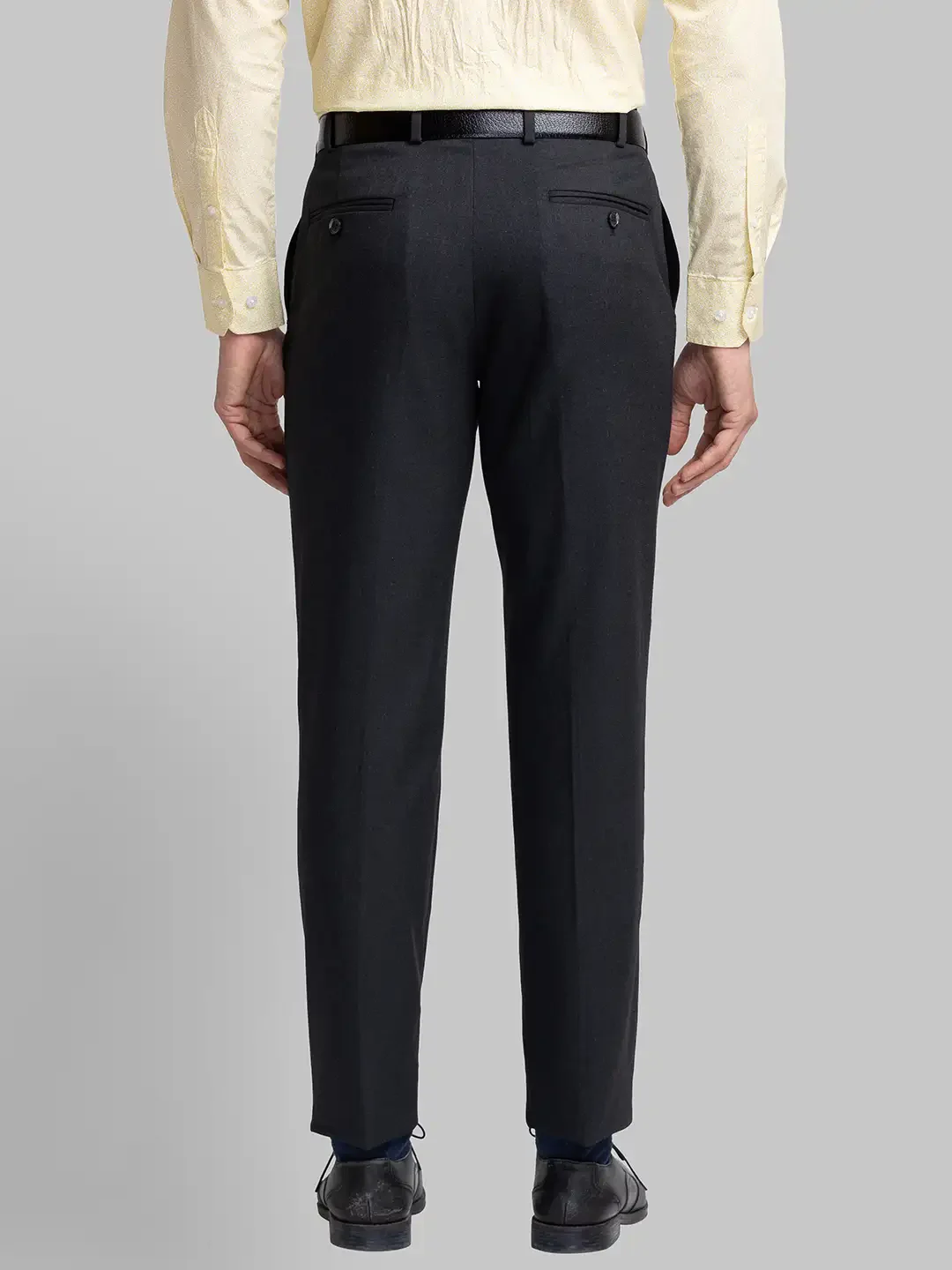 Men Grey Smart Fit Twill Polyester Blend Trouser - Image 4
