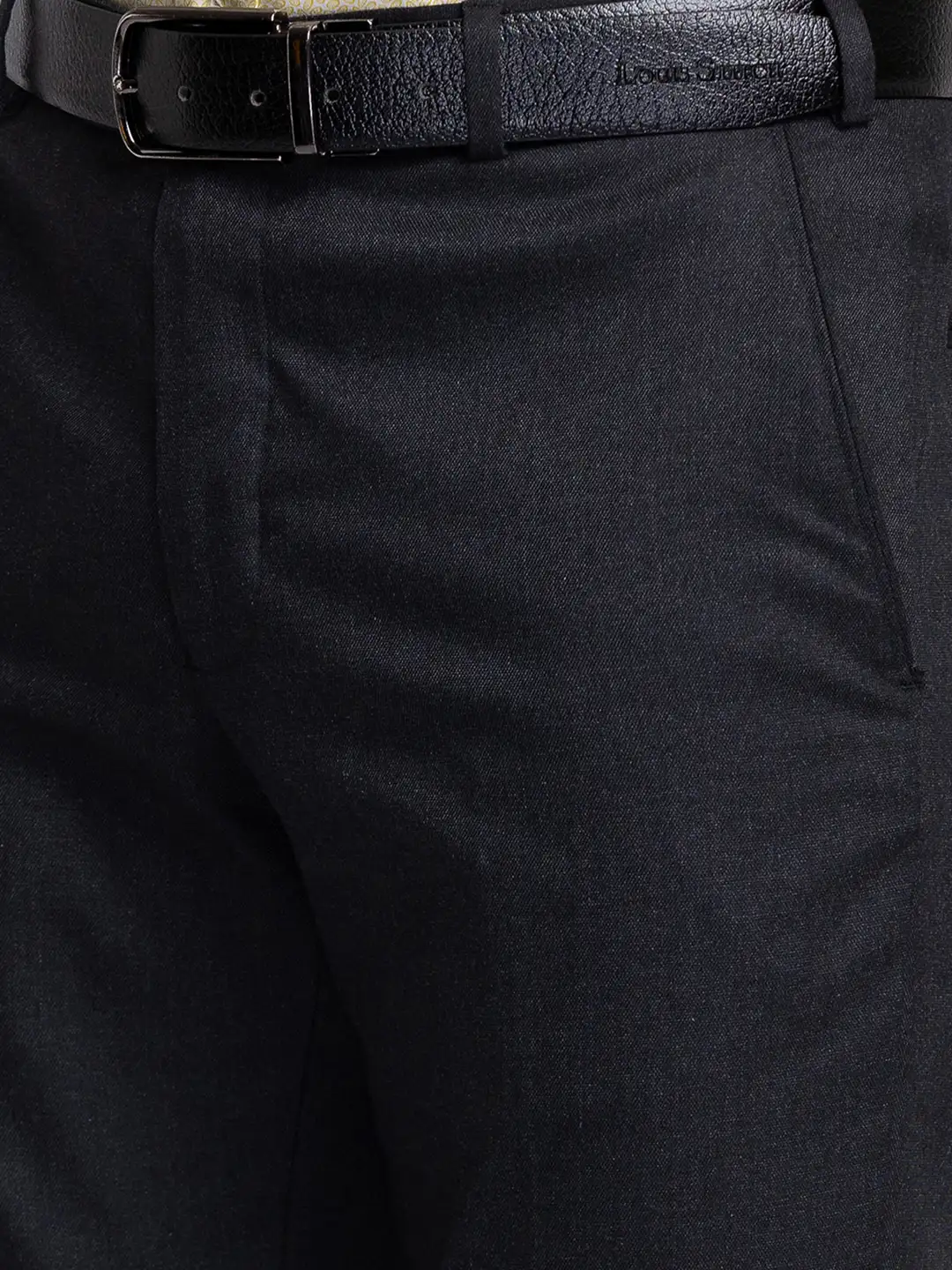 Men Grey Smart Fit Twill Polyester Blend Trouser - Image 6