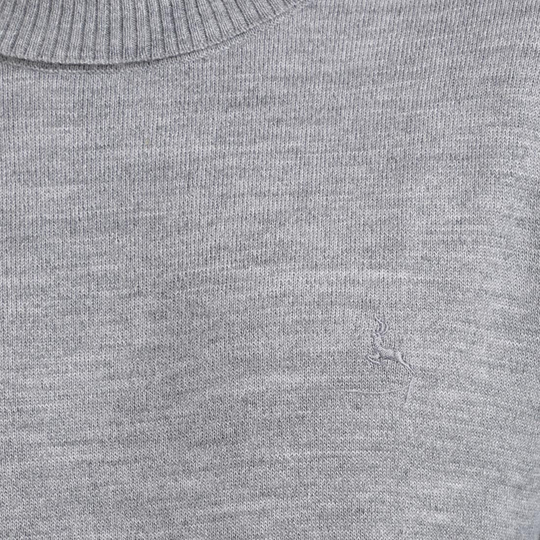 Men Grey Solid Acrylic Blend Full Sleeve Sweaters - Image 7