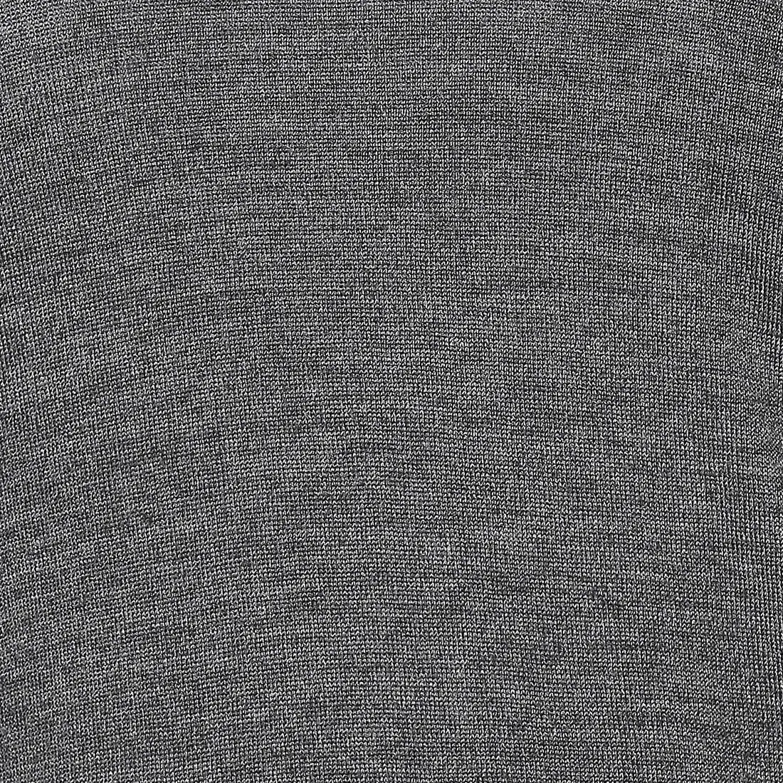 Men Grey Solid Merino Wool Full Sleeve V Neck Collar Sweaters - Image 7