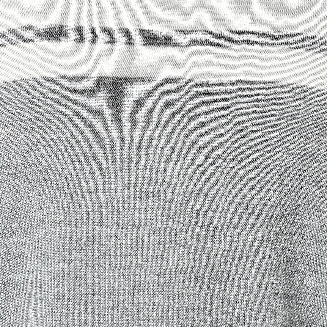 Men Grey Stripe Acrylic Wool Blend Full Sleeve V Neck Collar Sweaters - Image 7
