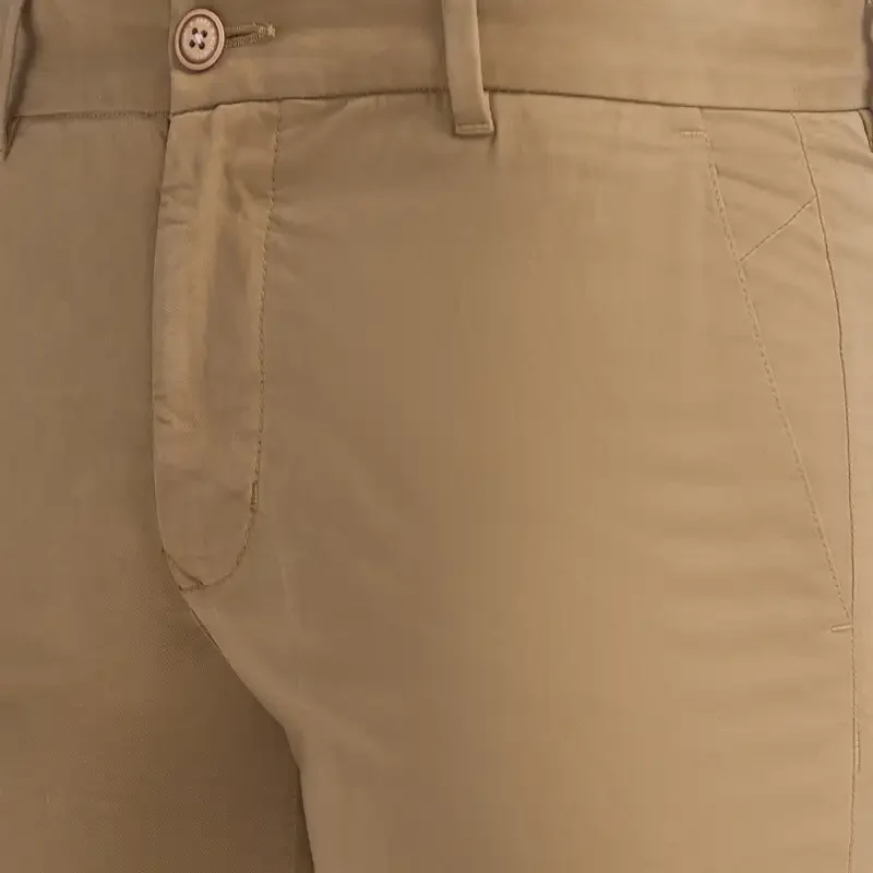Men Khaki Lrt Fit Rfd Overdyed Cotton Blend Trouser - Image 6