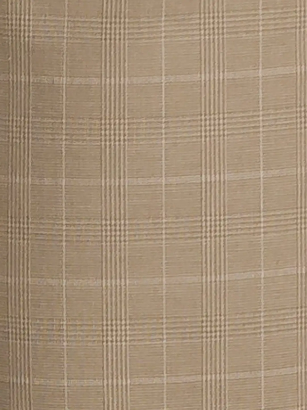 Men Khaki Lrt Fit Yarn Dyed Cotton Blend Trouser - Image 7