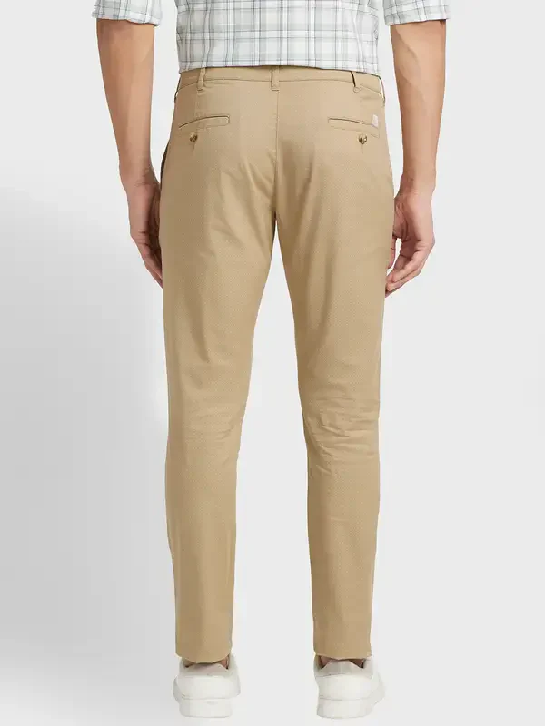 Men Khaki Nuvo Fit Print Cotton Blend Trouser - Image 5