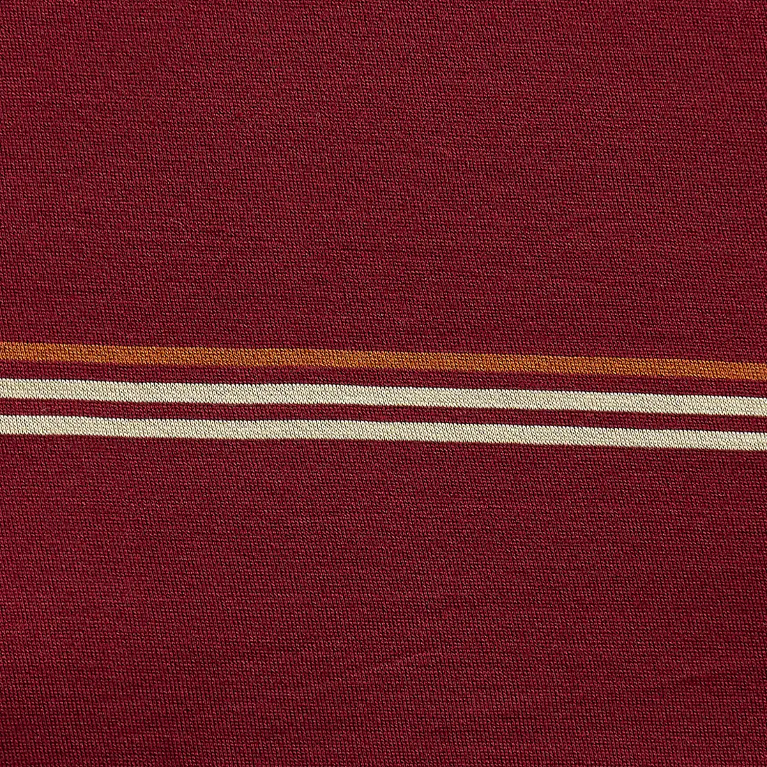 Men Maroon Classic Fit Stripe Cotton Half Sleeve T-Shirt - Image 7
