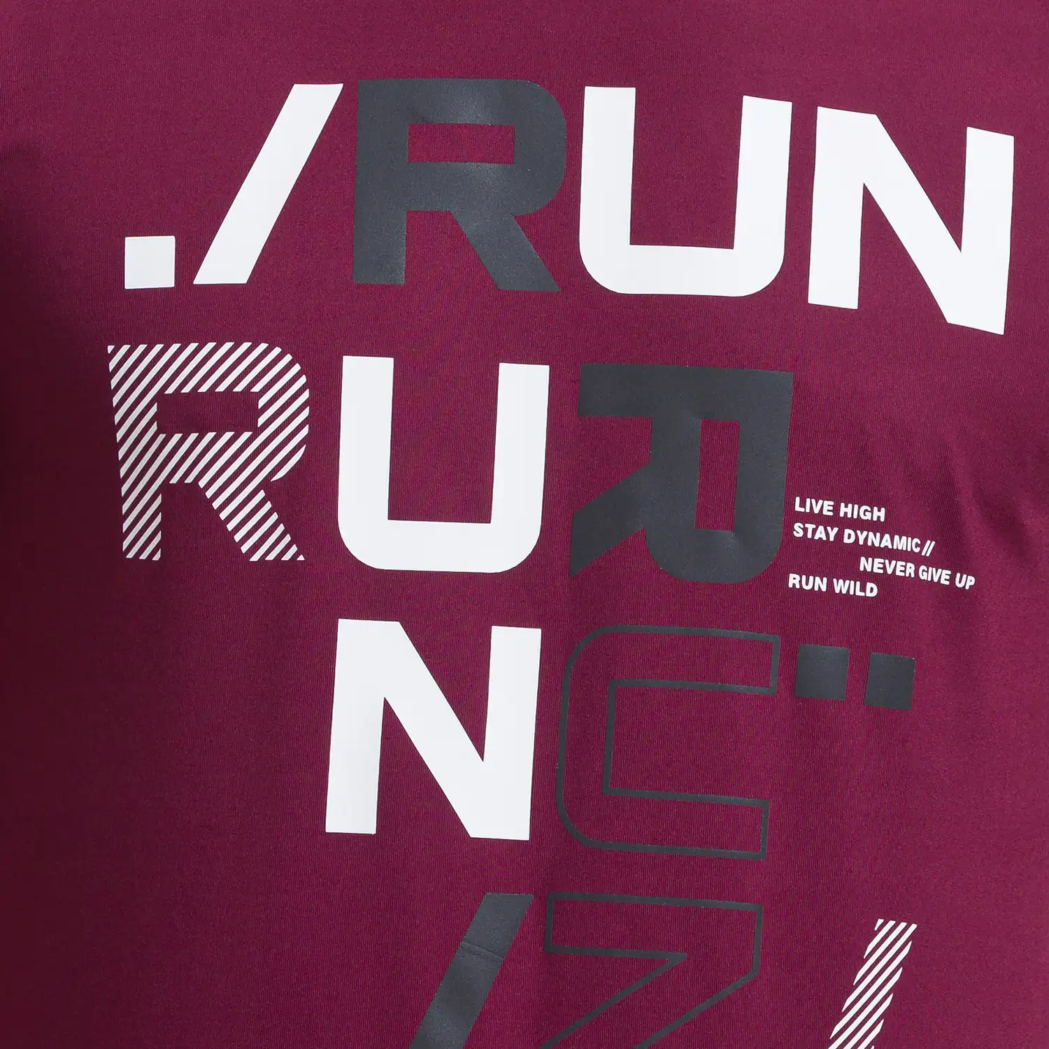 Men Maroon Regular Fit Graphic Polyester T-Shirt - Image 7