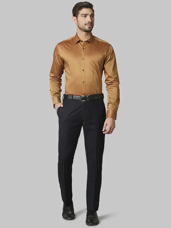 Men Maroon Slim Fit Solid Cotton Shirts - Image 5